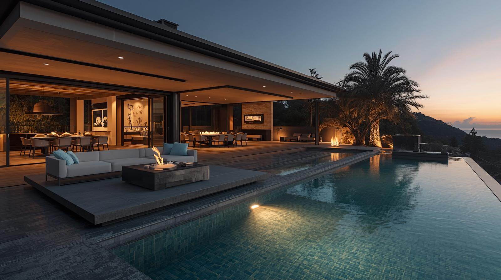Luxury Pool Design & Living Spaces